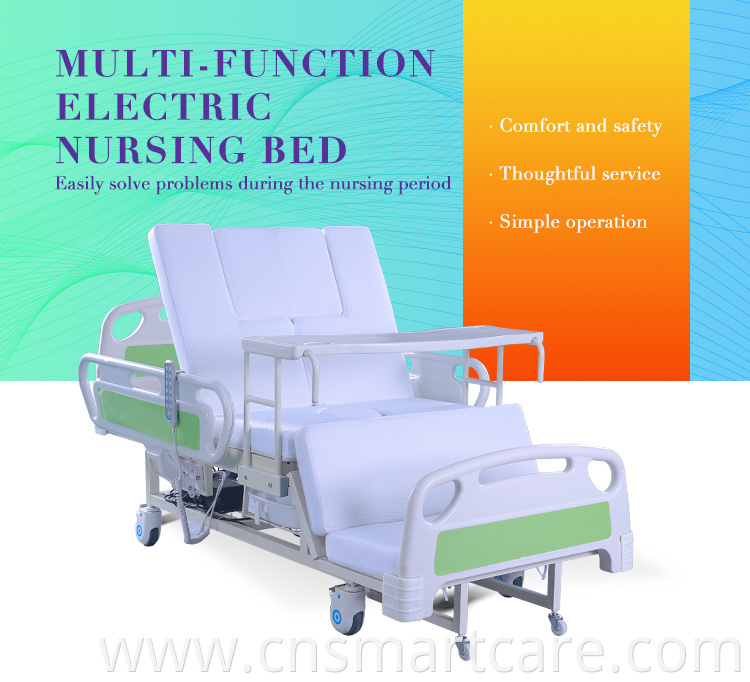 China Factory Electric Hospital Nursing Bed With Toilet